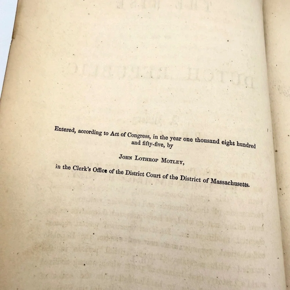 John Lothrop Motley‎ The Rise of the Dutch Republic 1858 3 Vol Half Calf Leather